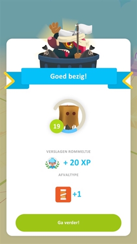 de Operatie Zuiver app zegt "Goed bezig!"