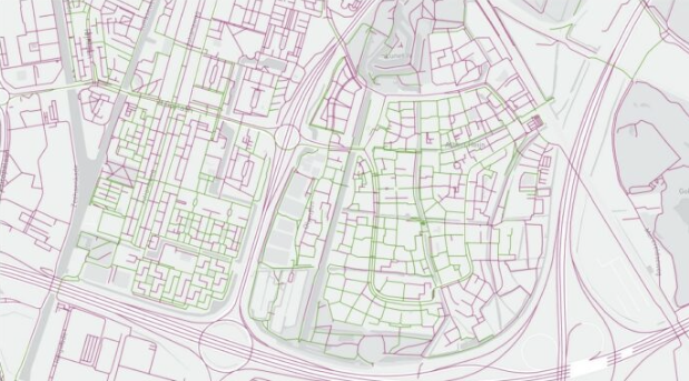 In de app WePlog wordt op een plattegrond aangegeven welke gebieden opgesvhoond zijn.